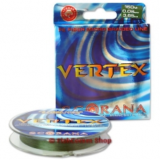 Плетеный шнур Scorana Vertex 0.08 мм. 150 м. темно-зеленый