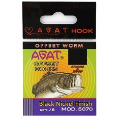 Крючок офсетный Agat Offset Worm Hook 5070 №1