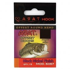Крючок офсетный Agat Offset Hook Round Bend 5057 №5/0