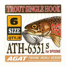 Крючок для блесны Agat Trout Single Hooks ATH-6331 №4