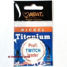 Поводок Agat Nickel Titanium Twitch Profi длина 20 см. тест 30 lb. (упаковка 1 шт.)
