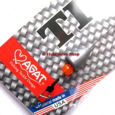 Техасская оснастка Agat Titanium Texas Rig 4 г. на титановом поводке 25 см. 35 lb. с карабином
