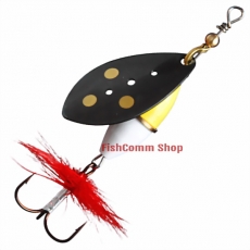 Блесна вращающаяся Myran Wipp 7 g Black Gu/Vi