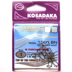 Застежка Kosadaka "Insurance snap" 1001BN №1 (15 кг.) 12 шт.