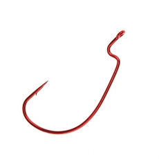 Крючок офсетный Owner 5109 Red №2/0 J-Light Worm Hook (6 шт.)
