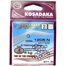 Кольцо заводное Kosadaka 1205N №04 (4 мм. 4 кг. 20 шт.)