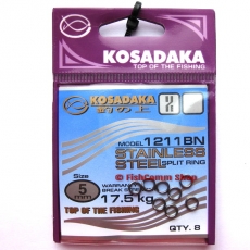 Кольцо заводное Kosadaka 1211BN №05 (5 мм. 17.5 кг. 8 шт.)