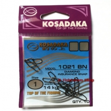 Застежка Kosadaka Diamond Insurance snap 1021 №1 (14 кг.) 10 шт.