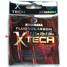 Леска флюрокарбоновая Kosadaka X-Tech 0.17 мм. 30 м.