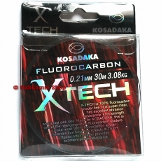 Леска флюрокарбоновая Kosadaka X-Tech 0.21 мм. 30 м.