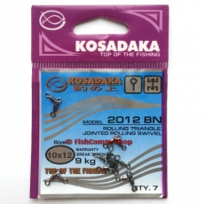 Вертлюг роликовый Kosadaka совмещенный 2012BN 10х12 (9 кг.) 7 шт.
