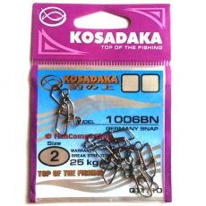 Застежка Kosadaka Germany snap 1006 №2 (25 кг.) 10 шт.