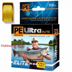 Плетеные шнуры Aqua PE Ultra Elite M-8 Yellow