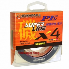 Плетеный шнур Kosadaka Super PE X4 0.25 (#2.5) Multicolor 150 m.