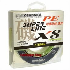 Плетеный шнур Kosadaka Super PE X8 0.40 (#6.0) Light Green 150 m.