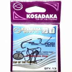 Крючок одинарный Kosadaka Hosi (3063BN-7) №7 (13 шт.)