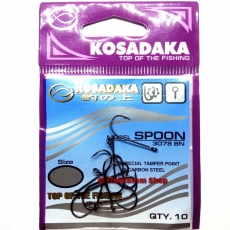 Крючок одинарный Kosadaka Spoon (3078BN) №4 (4 шт.)