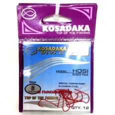 Крючок одинарный Kosadaka Hosi (3063R-8) №8 (12 шт.)