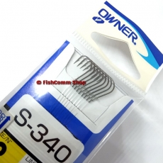 Крючок рыболовный с поводком Owner 56912 BC S-340 №4 0.20 мм. (8 шт.)