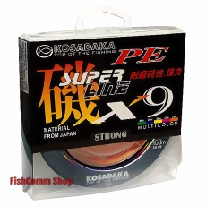 Плетеный шнур Kosadaka Super Line PE X9 0.40 (#6.0) Multicolor 150 m.