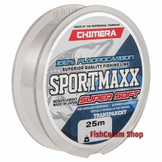 Леска флюрокарбоновая Chimera SportMaxx 100% Fluorocarbon Super Soft 0.25 мм. 25 м.