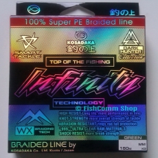 Плетеный шнур Kosadaka Infinity 0.15 Green 150 m