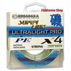 Плетеный шнур Kosadaka Super Line PE X4 Ultralight Pro 0.04 мм. 110 м. Light Green