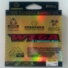 Плетеный шнур Kosadaka Wega 0.18 Yellow 150 m