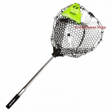 Подсачек Tsuribito Net Trap Fold с черной силиконовой сеткой складной 95 см. диаметр 38 см.