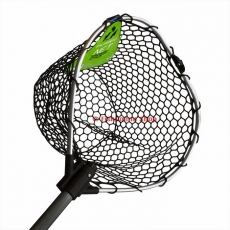 Подсачек Tsuribito Net Trap Fold с черной силиконовой сеткой складной 150 см. диаметр 38 см.
