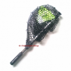 Подсачек Tsuribito Net Trap Fold с черной силиконовой сеткой складной 150 см. диаметр 38 см.