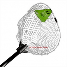 Подсачек Tsuribito Net Trap Fold с прозрачной силиконовой сеткой складной 150 см. диаметр 46 см.