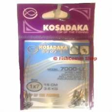 Поводок Kosadaka Classic 7000-L0 длина 15 см. тест 3.5 кг. упаковка 5 шт. Поводок Kosadaka Classic 7000-L0 длина 15 см. тест 3.5 кг. упаковка 5 шт.